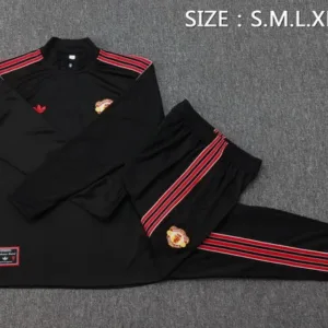 Manchester United Niños Conjunto 2025 2026 Negro - Equipacion Manchester United Niños | escamisetasfutbol