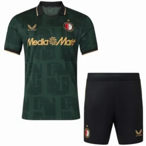 Feyenoord Rotterdam Niños Conjunto 2025 2026 cuarta Verde - Feyenoord Rotterdam Niños Barata | escamisetasfutbol
