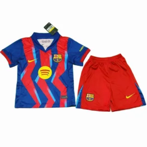 FC Barcelona Niños Conjunto 2025 2026 cuarta Rojo - Equipacion Fc Barcelona Niños | escamisetasfutbol