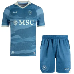 SSC Napoli Niños Conjunto 2024 2025 cuarta Azul - Tuta SSC Napoli Niños | escamisetasfutbol