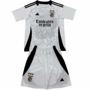 SL Benfica Niños Conjunto 2024 2025 Especial Gris - Tuta SL Benfica Niños | escamisetasfutbol