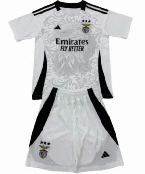 SL Benfica Niños Conjunto 2024 2025 Especial Gris - Tuta SL Benfica Niños | escamisetasfutbol