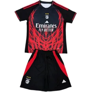 SL Benfica Niños Conjunto 2024 2025 Especial Negro - Tuta SL Benfica Niños | escamisetasfutbol