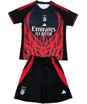 SL Benfica Niños Conjunto 2024 2025 Especial Negro - Tuta SL Benfica Niños | escamisetasfutbol