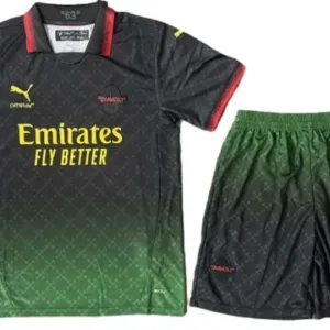 AC Milan Conjunto 2024 2025 Negro - Maglia Ac Milan | escamisetasfutbol