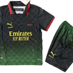 AC Milan Niños Conjunto 2024 2025 Negro - Tuta AC Milan Niños | escamisetasfutbol