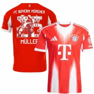 Muller #25 - Bayern Múnich Camiseta 2025 2026 Casa Roja - Camiseta Bayern Múnich 2026 | escamisetasfutbol