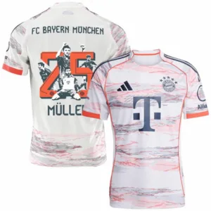 Muller #25 - Bayern Múnich Camiseta 2025 2026 Segunda Blanca - Camiseta Bayern Múnich 2026 | escamisetasfutbol