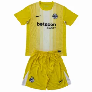 Inter Milán Niños Conjunto 2025 2026 Portero Amarillo - Equipacion Inter De Milan Niños | escamisetasfutbol