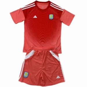 Aston Villa Niños Conjunto 2025 2026 Portero Rojo - Tuta Aston Villa Niños | escamisetasfutbol