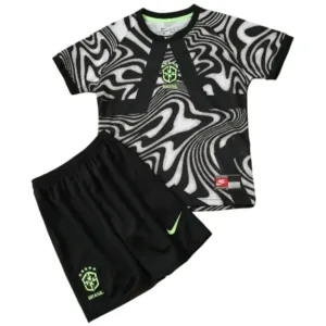 Brasil Niños Conjunto 2026 Portero Gris - Equipacion Brasil Niños | escamisetasfutbol