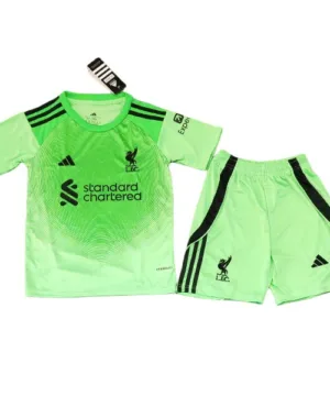Liverpool Niños Conjunto 2025 2026 Portero Verde - Equipacion Liverpool Niños | escamisetasfutbol