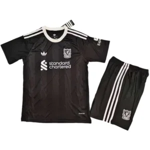 Liverpool Niños Conjunto 2025 2026 Portero Negro - Equipacion Liverpool Niños | escamisetasfutbol