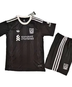 Liverpool Niños Conjunto 2025 2026 Portero Negro - Equipacion Liverpool Niños | escamisetasfutbol