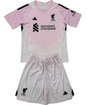 Liverpool Niños Conjunto 2025 2026 Portero Rosa - Equipacion Liverpool Niños | escamisetasfutbol