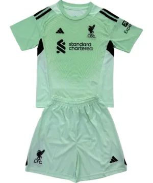 Liverpool Niños Conjunto 2025 2026 Portero Verde - Equipacion Liverpool Niños | escamisetasfutbol