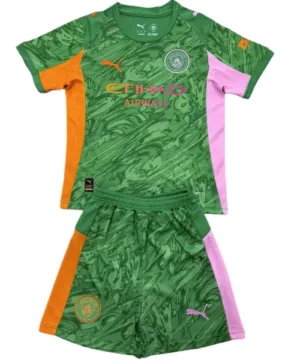 Manchester City Niños Conjunto 2025 2026 Portero Verde - Equipacion Manchester City Niños | escamisetasfutbol