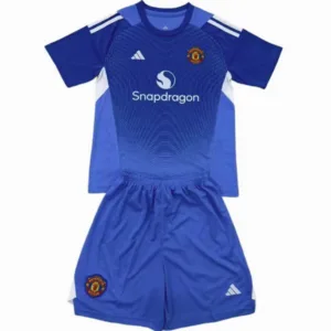 Manchester United Niños Conjunto 2025 2026 Portero Azul - Equipacion Manchester United Niños | escamisetasfutbol