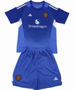 Manchester United Niños Conjunto 2025 2026 Portero Azul - Equipacion Manchester United Niños | escamisetasfutbol