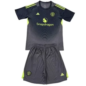 Manchester United Niños Conjunto 2025 2026 Portero Negro - Equipacion Manchester United Niños | escamisetasfutbol