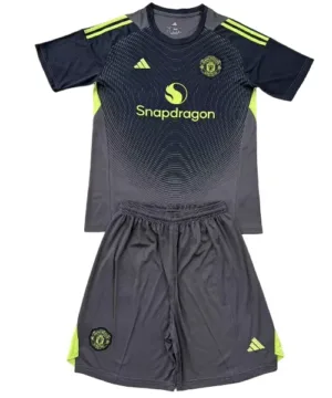 Manchester United Niños Conjunto 2025 2026 Portero Negro - Equipacion Manchester United Niños | escamisetasfutbol