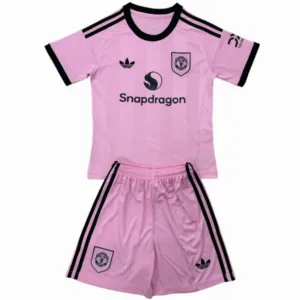 Manchester United Niños Conjunto 2025 2026 Portero Rosa - Equipacion Manchester United Niños | escamisetasfutbol