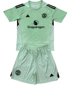 Manchester United Niños Conjunto 2025 2026 Portero Verde - Equipacion Manchester United Niños | escamisetasfutbol