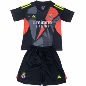 Real Madrid Niños Conjunto 2024 2025 Portero Negro - Tuta Real Madrid Niños | escamisetasfutbol