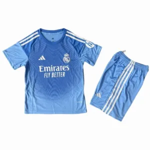 Real Madrid Niños Conjunto 2025 2026 Portero Azul - Tuta Real Madrid Niños | escamisetasfutbol