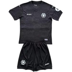 Wolves FC Niños Conjunto 2025 2026 Portero Negro - Tuta Wolves FC Niños | escamisetasfutbol