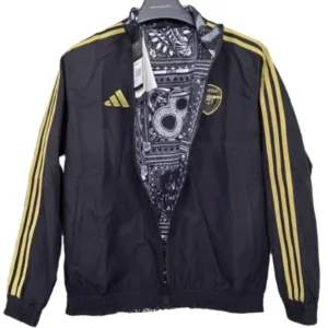 Arsenal Rompevientos 2023 2024 Negro - Maglia Arsenal | escamisetasfutbol