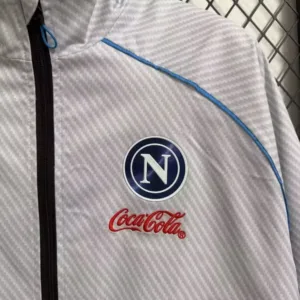 SSC Napoli Rompevientos 2025 2026 Gris - Ssc Napoli Equipacion | escamisetasfutbol
