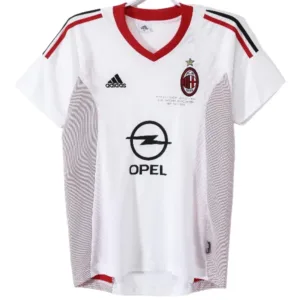 AC Milan Camiseta 2002 2003 Segunda Blanca - Camiseta Ac Milan | escamisetasfutbol