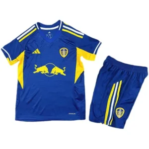 Leeds United Niños Conjunto 2025 2026 Segunda Azul - Tuta Leeds United Niños | escamisetasfutbol