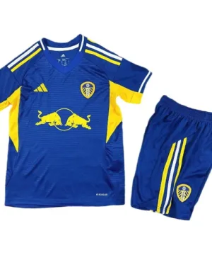 Leeds United Niños Conjunto 2025 2026 Segunda Azul - Tuta Leeds United Niños | escamisetasfutbol