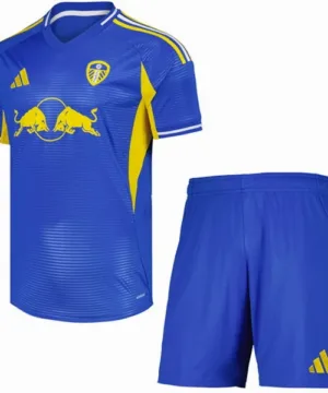 Leeds United Niños Conjunto 2025 2026 Segunda Azul - Tuta Leeds United Niños | escamisetasfutbol