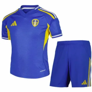 Leeds United Niños Conjunto 2025 2026 Segunda Azul - Tuta Leeds United Niños | escamisetasfutbol