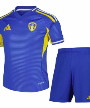 Leeds United Niños Conjunto 2025 2026 Segunda Azul - Tuta Leeds United Niños | escamisetasfutbol