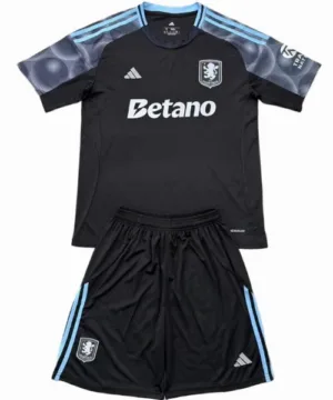 Aston Villa Conjunto 2025 2026 Segunda Negro - Maglia Aston Villa | escamisetasfutbol