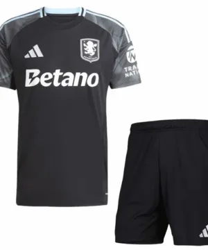 Aston Villa Conjunto 2025 2026 Segunda Negro - Maglia Aston Villa | escamisetasfutbol