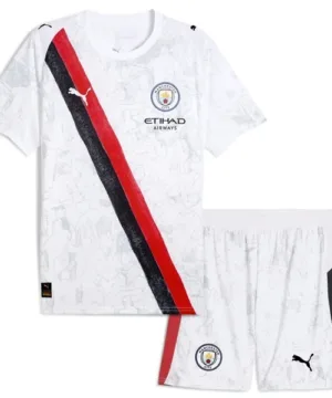 Manchester City Conjunto 2025 2026 Segunda Blanco - Maglia Manchester City | escamisetasfutbol