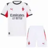 AC Milan Niños Conjunto 2025 2026 Segunda Blanco - Tuta AC Milan Niños | escamisetasfutbol