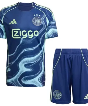 Ajax Niños Conjunto 2025 2026 Segunda Azul - Ajax Niños Barata | escamisetasfutbol