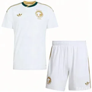 Arabia Saudita Niños Conjunto 2026 Segunda Blanco - Arabia Saudita Niños Barata | escamisetasfutbol