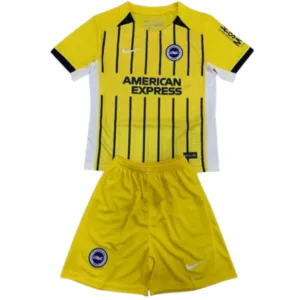 Brighton & Hove Albion Niños Conjunto 2024 2025 Segunda Amarillo - Tuta Brighton & Hove Albion Niños | escamisetasfutbol