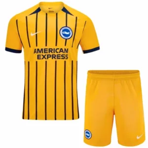Brighton & Hove Albion Niños Conjunto 2024 2025 Segunda Amarillo - Tuta Brighton & Hove Albion Niños | escamisetasfutbol
