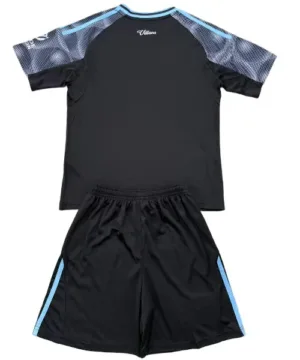 Aston Villa Niños Conjunto 2025 2026 Segunda Negro - Tuta Aston Villa Niños | escamisetasfutbol