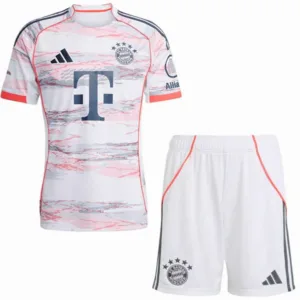Bayern Múnich Niños Conjunto 2025 2026 Segunda Blanco - Tuta Bayern Múnich Niños | escamisetasfutbol