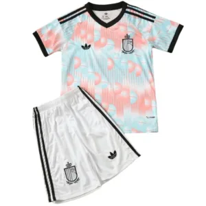 Bélgica Niños Conjunto 2026 Segunda Rosa - Bélgica Niños Barata | escamisetasfutbol