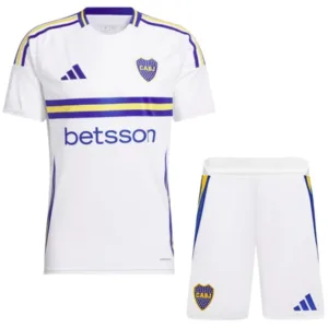 Boca Juniors Niños Conjunto 2024 2025 Segunda Blanco - Tuta Boca Juniors Niños | escamisetasfutbol